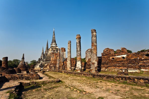 Famosa zona del templo Wat Phra Si Sanphet Imagen de stock