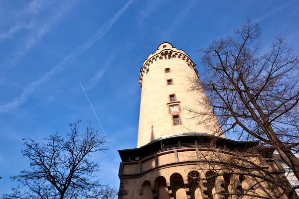 Famous Eschesheimer Turm in Frankfurt — Stock Photo, Image