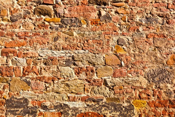 Muro di mattoni di una vecchia casa — Foto Stock