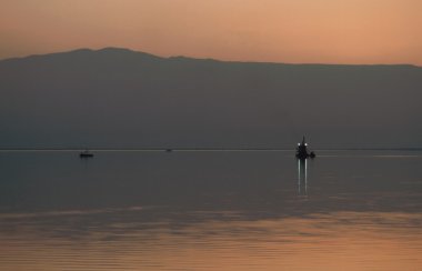 İsrail ölüm denizde akşam güzel manzara