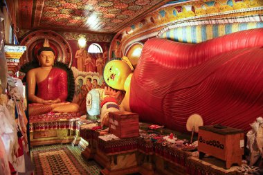 Colorful lying Buddah in the Jetavanarama Dagoba, Sri Lanka clipart