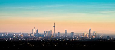 Skyline view of Frankfurt clipart