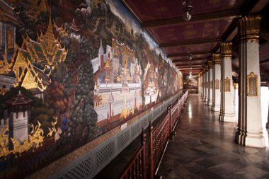 Famous wall paintings in the inner Grand Palace clipart