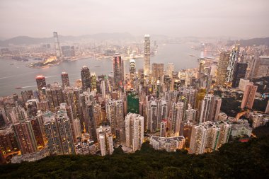 victoria peak görünümünden Hong kong