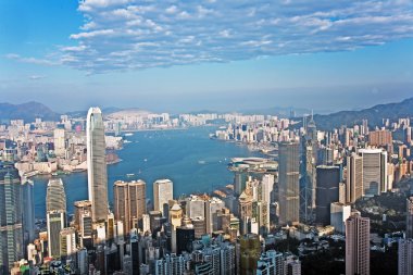 Hong kong şehir görünümünden victoria peak