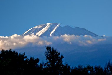 Mount Kilimanjaro covered with snow clipart