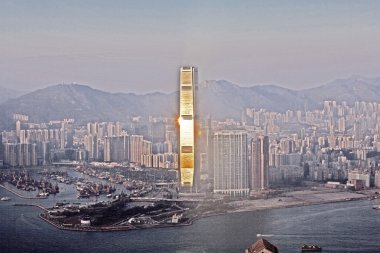 Hong kong şehir görünümünden victoria peak