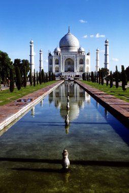 beyaz mermer taj mahal Hindistan