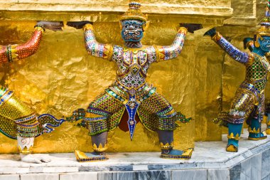 wat phra kaeo emerald buddha Tapınağı'nın korumaları