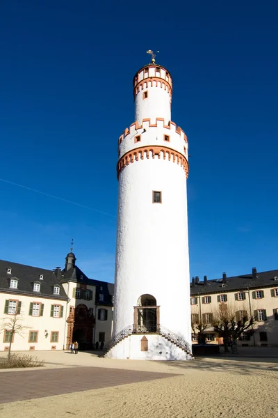 A vár, a bad homburg, eredeti helyére, a híres torony — Stock Fotó