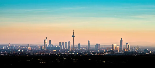 Zobacz panoramę Frankfurtu — Zdjęcie stockowe