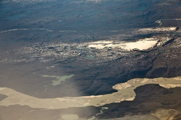Вид с воздуха на антарктику — стоковое фото