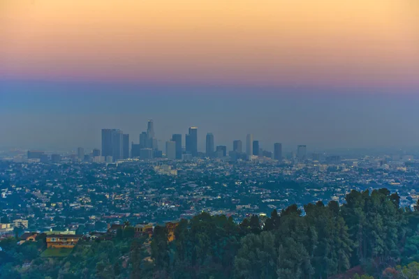 Закат в Лос-Анджелесе — стоковое фото