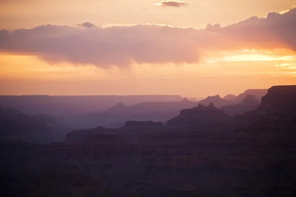 Vista sul tramonto dal Desert View Point nel Grand canyon, Sud — Foto Stock