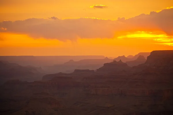 Vista sul tramonto dal Desert View Point nel Grand canyon, Sud — Foto Stock