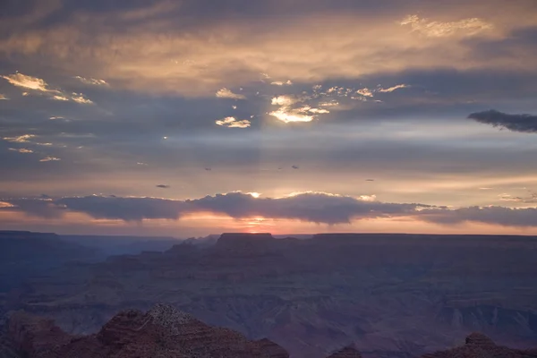 Západ slunce z pouštní pohledu do grand Canyonu, jih — Stock fotografie