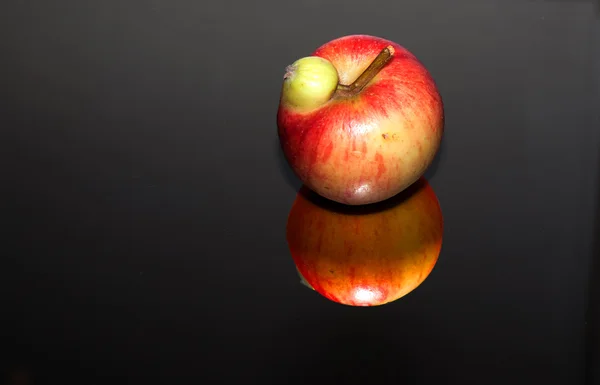 Taze elma ilginç deformasyonlar güzel bir ışık ile — Stok fotoğraf