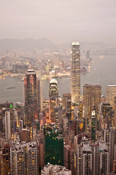 Hong kong blick vom victoria gipfel — Stockfoto