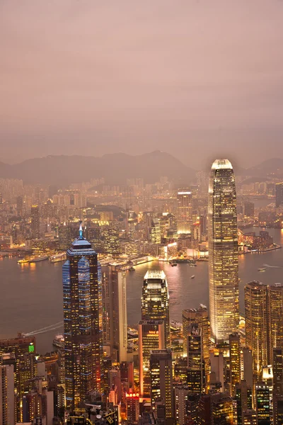 Hong kong blick vom victoria gipfel — Stockfoto