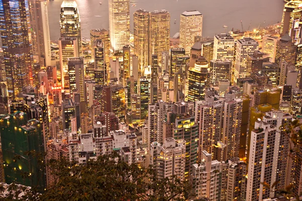 Hong kong Visa från victoria peak — Stockfoto