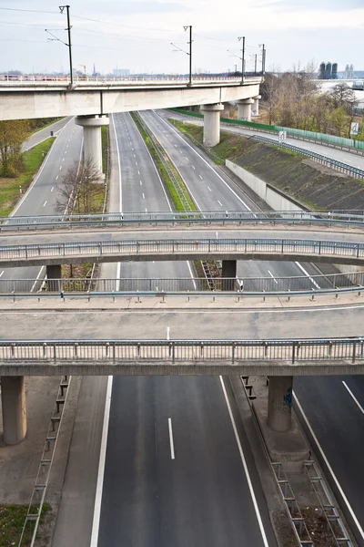 모션-러쉬 개념 자동차의 많은 고속도로 — 스톡 사진
