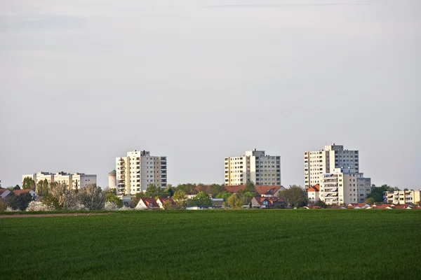 Vista sobre acre para skyline de Frankfurt — Fotografia de Stock