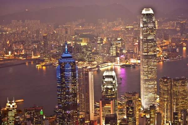 Victoria peak görünümünden Hong kong — Stok fotoğraf