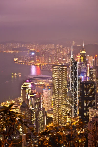 Hongkong widok od Wiktorii — Zdjęcie stockowe