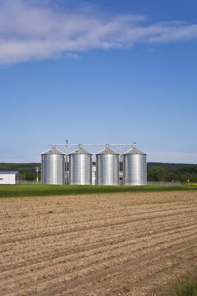 Silo with acre — Stock Photo, Image
