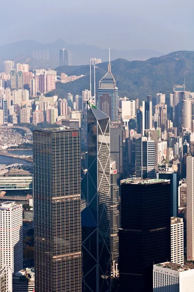 从太平山顶香港的城市视图 — 图库照片