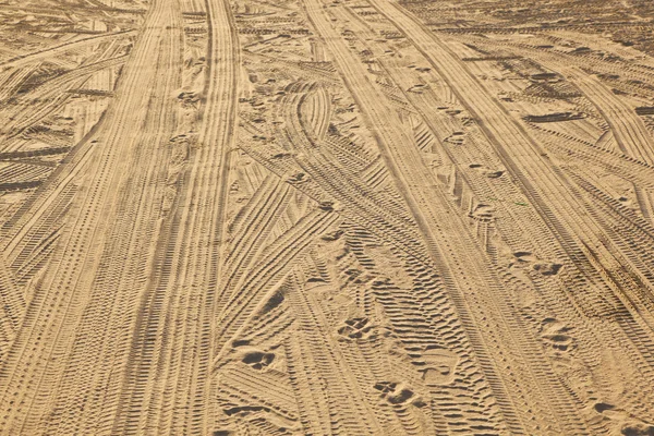 Footprints at the beach — Stock Photo, Image