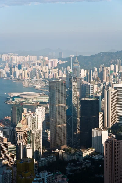 Hong Kong vista sulla città dal Victoria peak — Foto Stock
