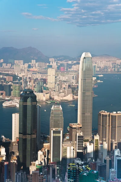 Hong Kong видом на місто з піку Вікторія — стокове фото