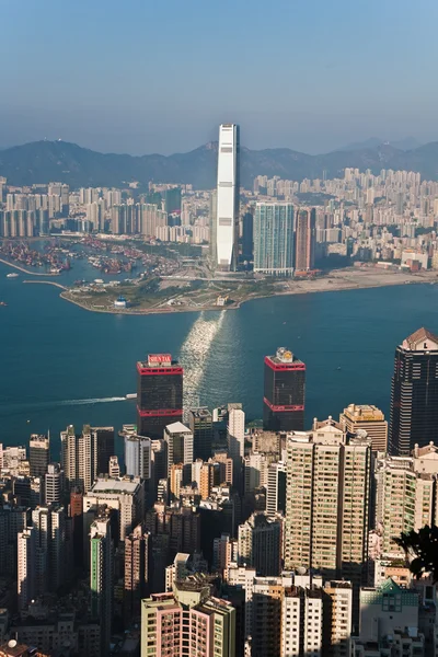 Hong Kong vista sulla città dal Victoria peak — Foto Stock