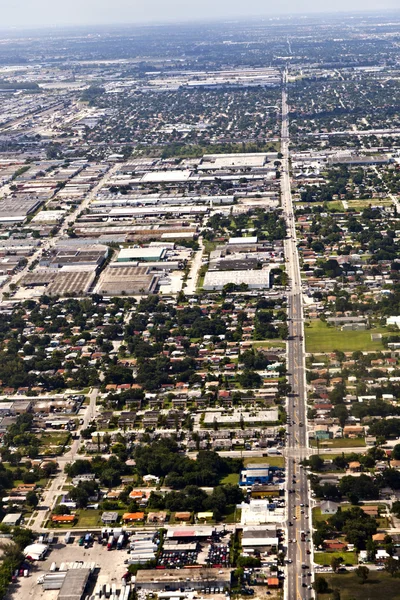 空中的小镇和迈阿密海滩 — 图库照片
