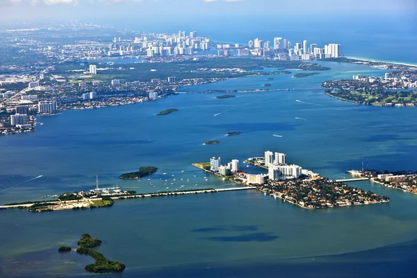 Aérien du littoral Miami — Photo