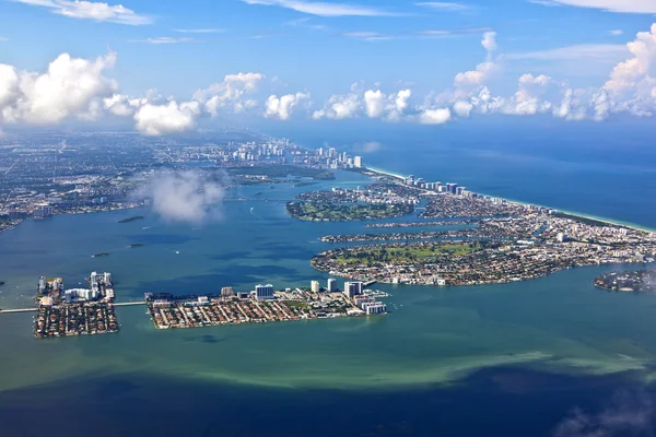 海岸線のマイアミの航空 — ストック写真