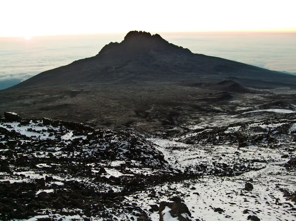 Výstup Kilimandžáro, nejvyšší hora v Africe — Stock fotografie