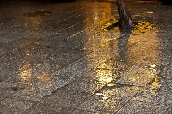 Paveway in de regen — Stockfoto