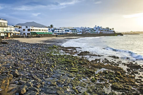 Passeggiata della scenografica Playa Blanca — Foto Stock