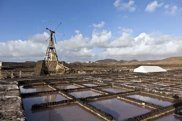 Raffineria di sale, Saline di Janubio, Lanzarote — Foto Stock