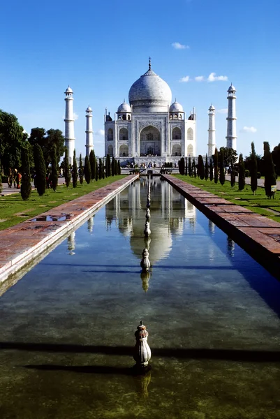 Mármore branco Taj Mahal na Índia — Fotografia de Stock