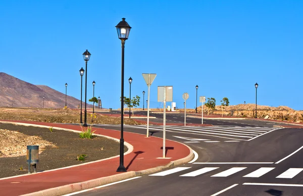 Neue Straßen für ein Baugebiet — Stockfoto