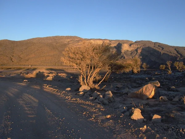 Road to Jebel Shams, biggest arabic canyon — Stock Photo, Image