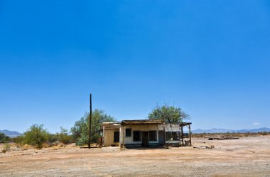 Abandoned house at the route 95 clipart