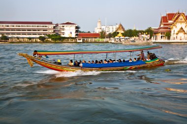 in the boat at the river Mae Nam Chao Phraya in Bangkok