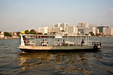 in the boat at the river Mae Nam Chao Phraya in Bangkok