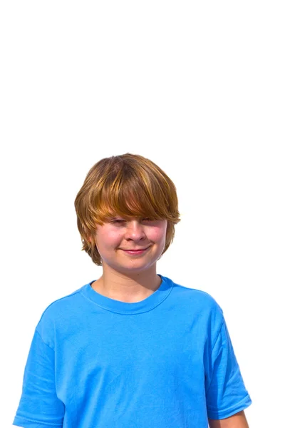 Portrét roztomilý mladý chlapec — Stock fotografie