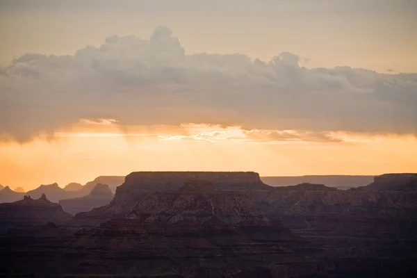 Magnifique coucher de soleil au point de vue désert dans le Grand Canyon — Photo