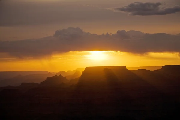 Magnifique coucher de soleil au point de vue désert dans le Grand Canyon — Photo